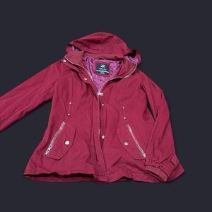 Polo by Ralph Lauren Wine Hooded Utility Jacket